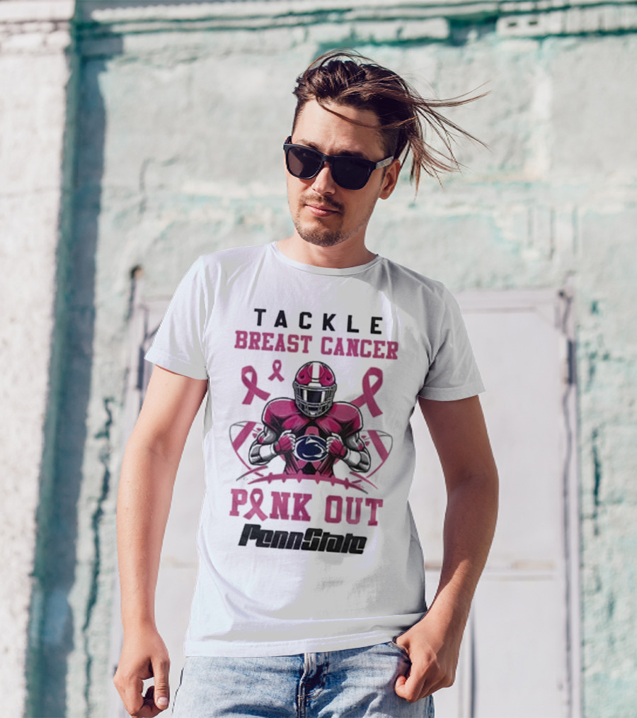 Tackle Breast Cancer Pink Out Penn State Nittany Lions T-Shirt