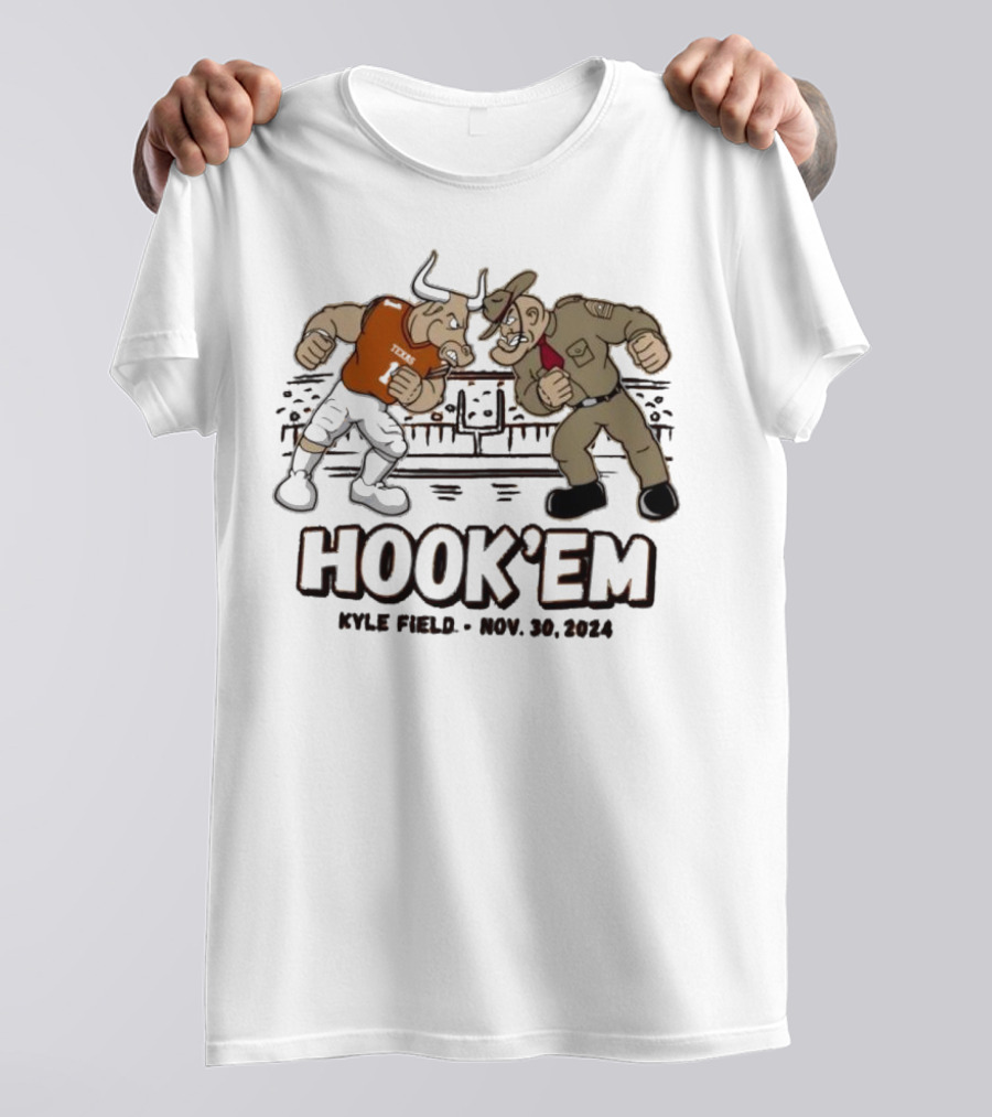 Texas Longhorns Hook 'Em Vs Texas A&M Mascot Kyle Field Nov. 30, T-Shirt
