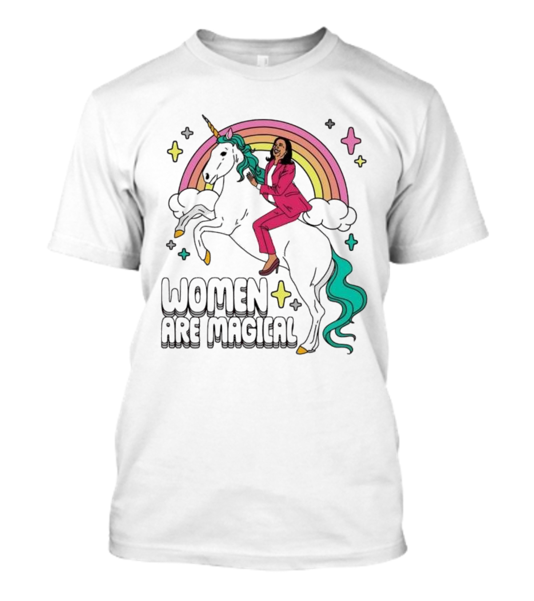 Women Are Magical Kamala Harris Unicorn Rainbow T-Shirt