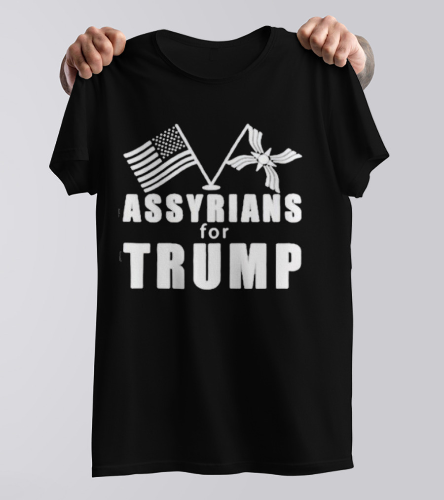 Assyrians For Trump American And Assyrian Flag Patriots T-Shirt