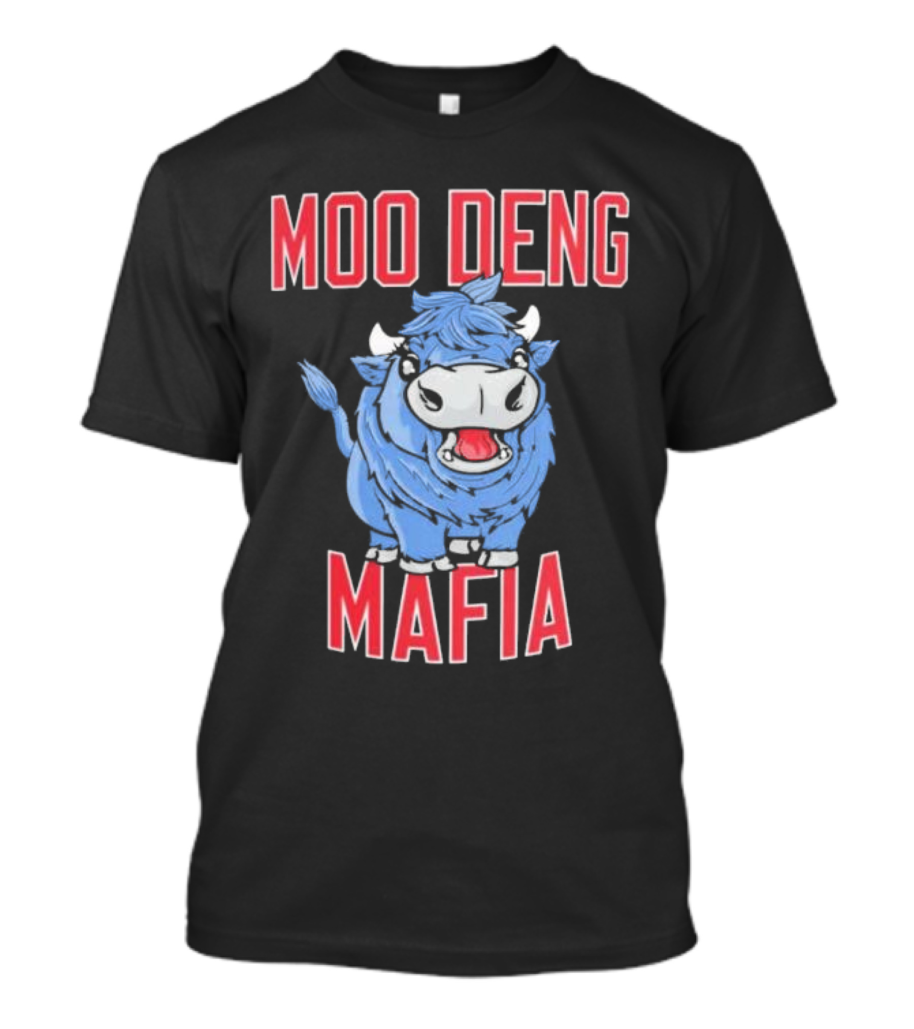 Moo Deng Mafia Buffalo Bills Blue Cartoon Buffalo T-Shirt