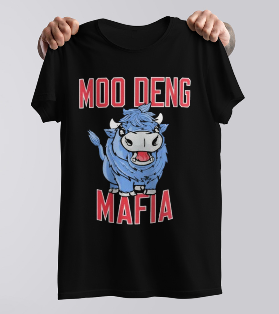 Moo Deng Mafia Buffalo Bills Blue Cartoon Buffalo T-Shirt