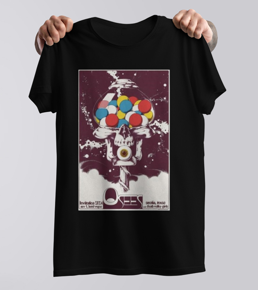 Osees Levitation 2024 At Hotel Vegas Austin November 1 Featuring Seizure NVsE Psychic Grave T-Shirt