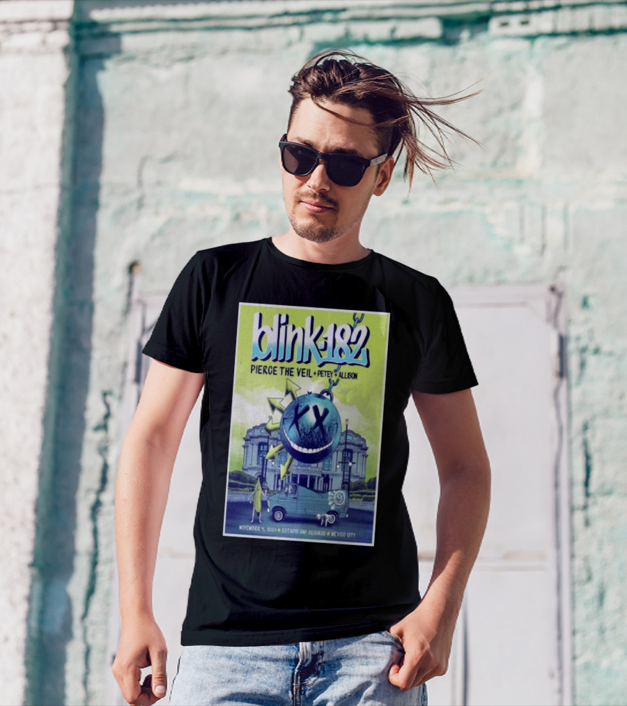 Blink 182 Pierce The Veil Petey Allison November 9 2024 Estadio GNP Seguros Mexico City T-Shirt