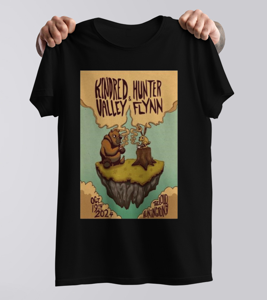 Kindred Valley And Hunter Flynn At The Loud Huntington WV Oct 19 2024 Floating Island Bear And Rabbit Event T-Shirt
