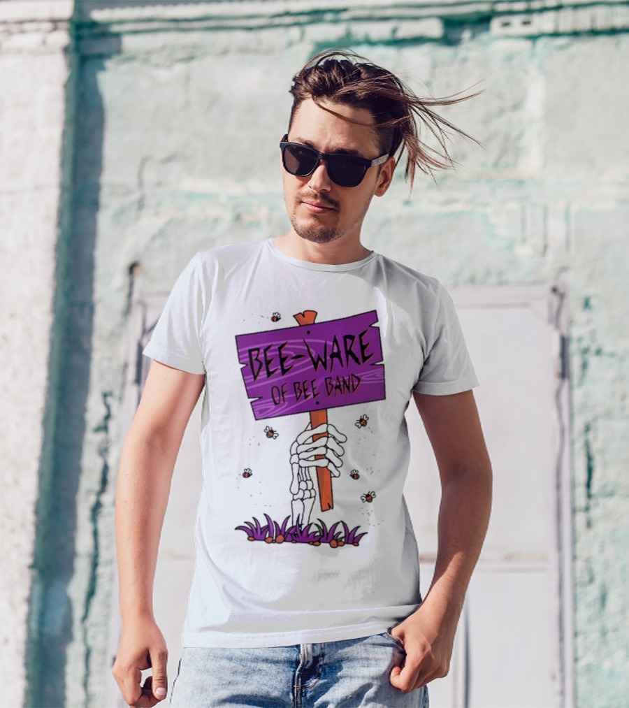 BEE-WARE Of BEE Band Honey Revenge Spooky Sign T-Shirt