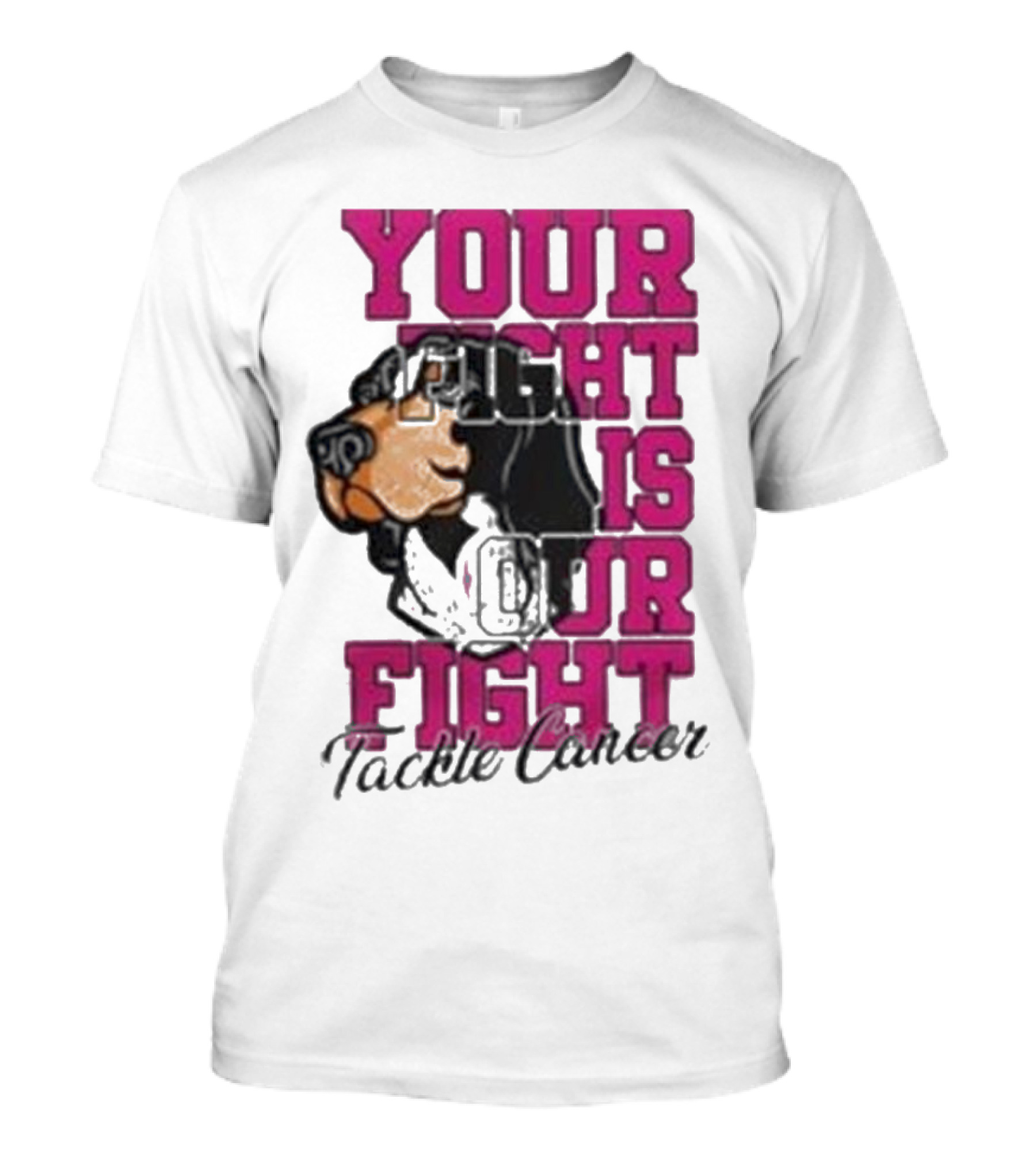 Tennessee Volunteers Your Fight Is Our Fight Tackle Cancer 2024 Dog Mascot T-Shirt
