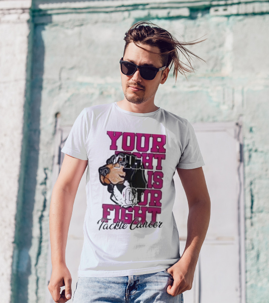 Tennessee Volunteers Your Fight Is Our Fight Tackle Cancer 2024 Dog Mascot T-Shirt