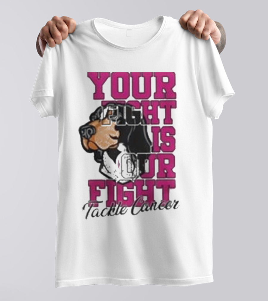 Tennessee Volunteers Your Fight Is Our Fight Tackle Cancer 2024 Dog Mascot T-Shirt