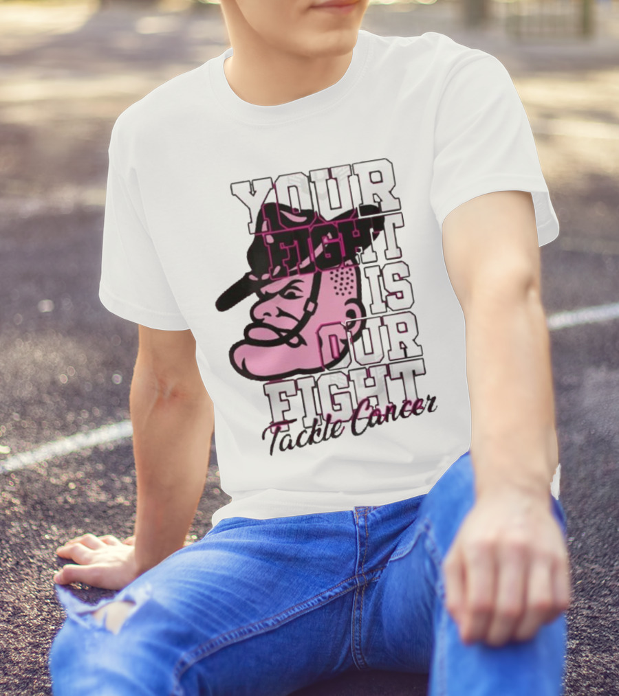 Texas A&M Aggies Your Fight Is Our Fight Tackle Cancer Vintage Football Helmet T-Shirt