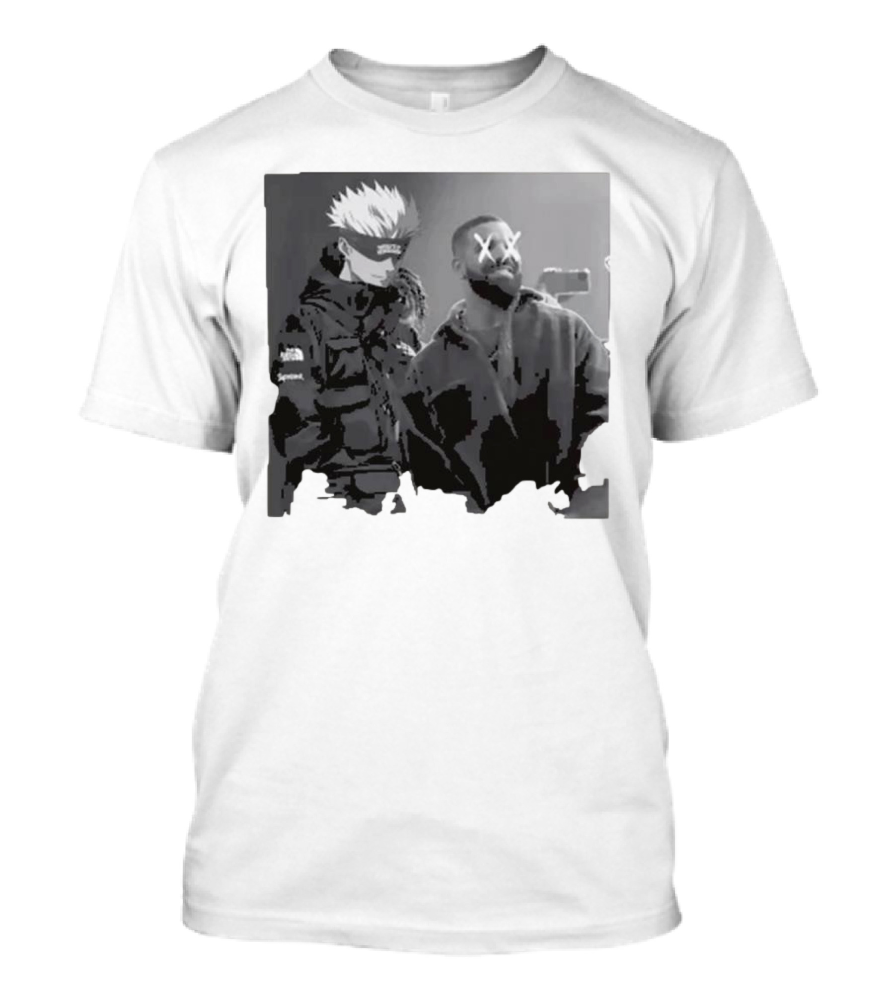 Drake Anime Crossover Gojo Satoru Collaboration Iconic Look T-Shirt