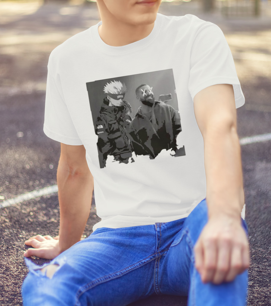 Drake Anime Crossover Gojo Satoru Collaboration Iconic Look T-Shirt