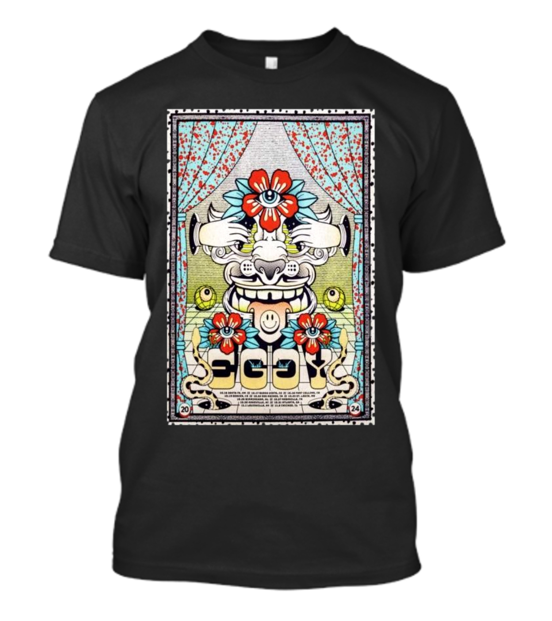 Eggy October 2024 November Tour Colorful Floral Mask T-Shirt