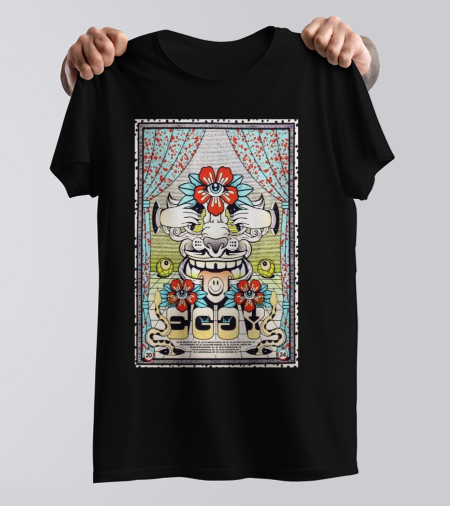 Eggy October 2024 November Tour Colorful Floral Mask T-Shirt
