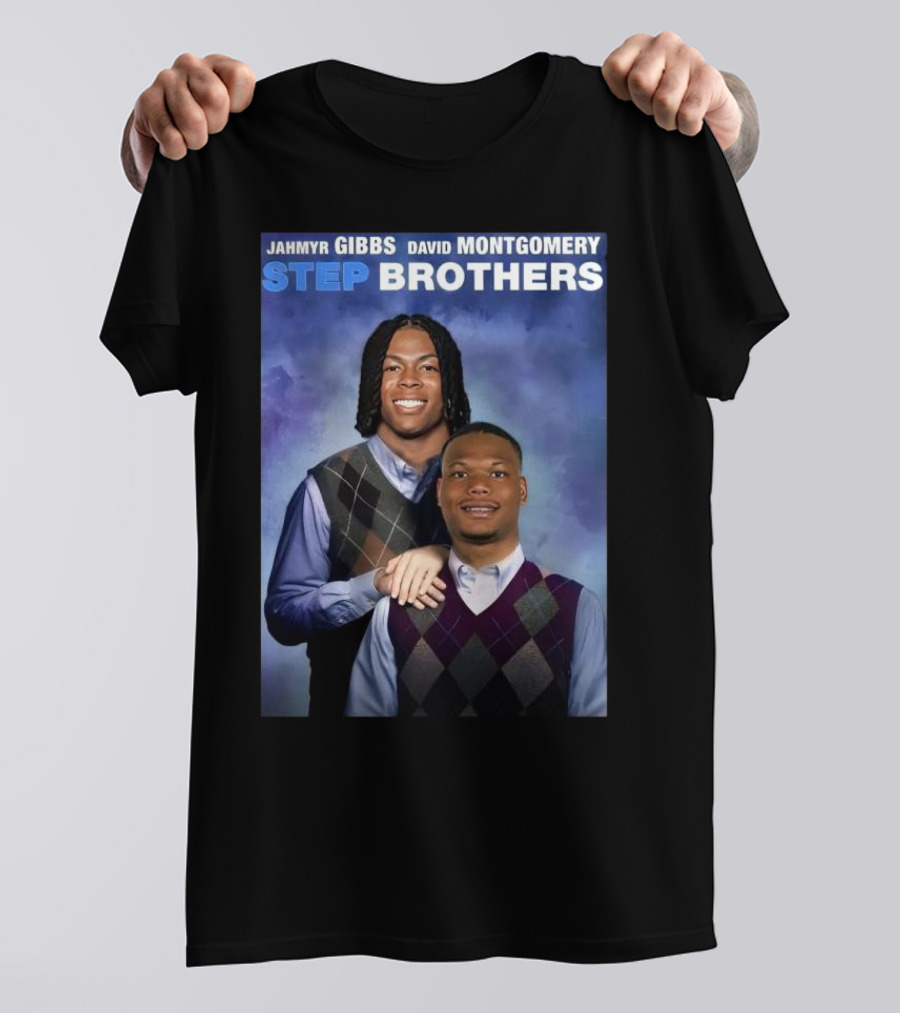 Jahmyr Gibbs David Montgomery Step Brothers Sweater Vest Comedy T-Shirt