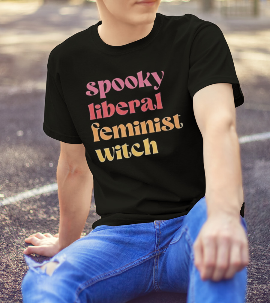Spooky Liberal Feminist Witch T-Shirt