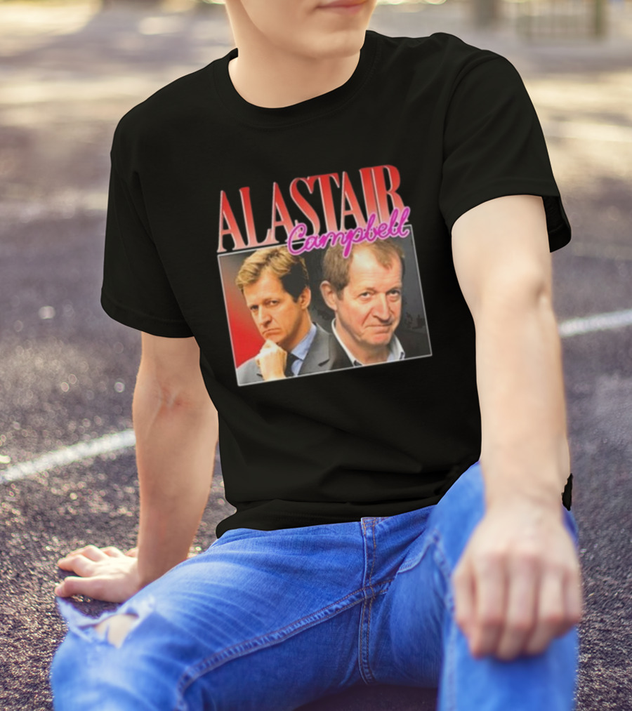 Alastair Campbell Retro Bold Portrait Duo T-Shirt