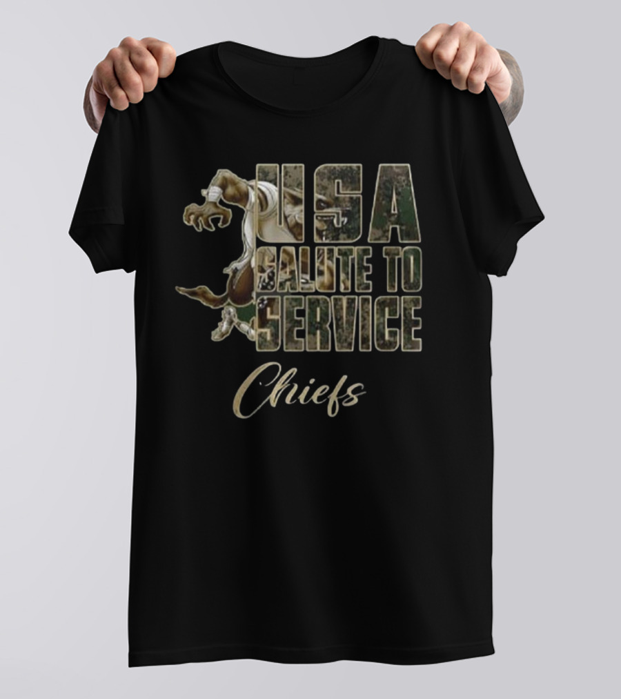Kansas City Chiefs USA Salute To Service Chiefs T-Shirt