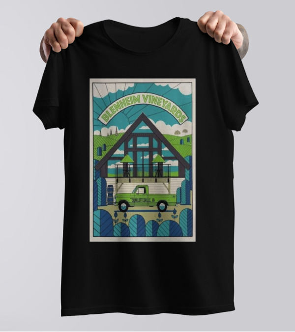 Blenheim Vineyards Charlottesville VA Tour Dave Matthews Band T-Shirt