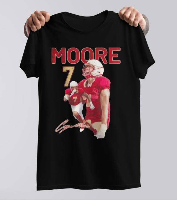 Cazeem Moore 7 Elon Phoenix Player Signature Football Jersey T-Shirt