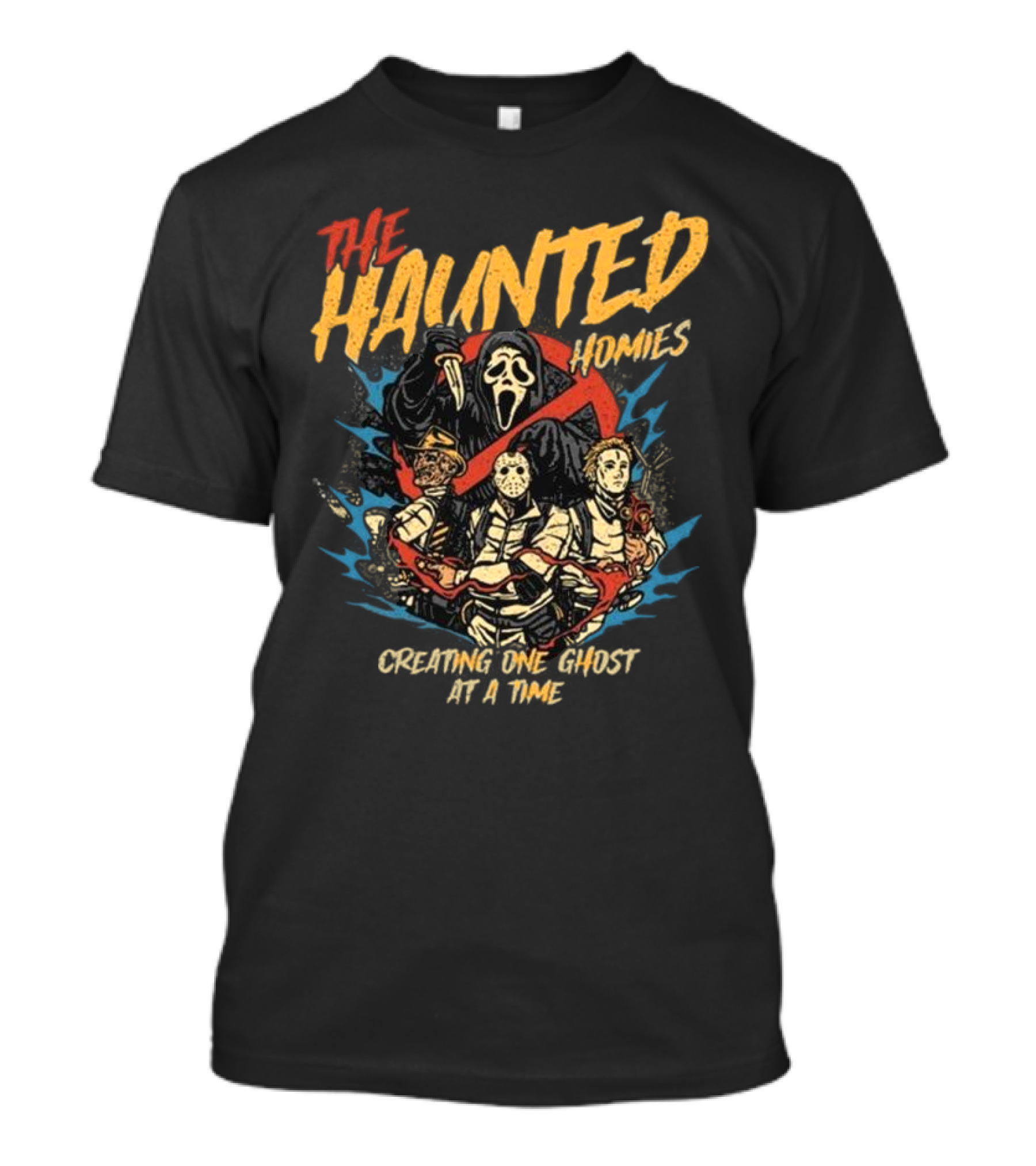 Sendit Society Creating One Ghost At A Time The Haunted Homies Halloween T-Shirt