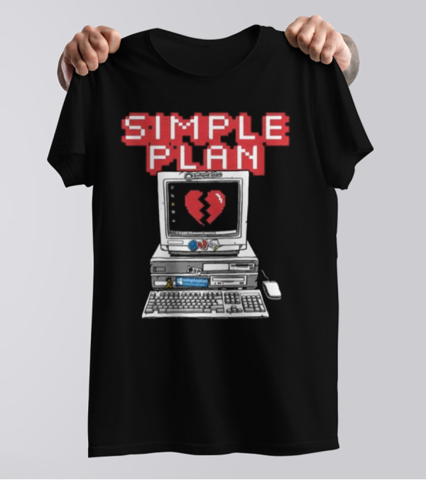 Simple Plan Myspace Throwback Broken Heart Computer T-Shirt