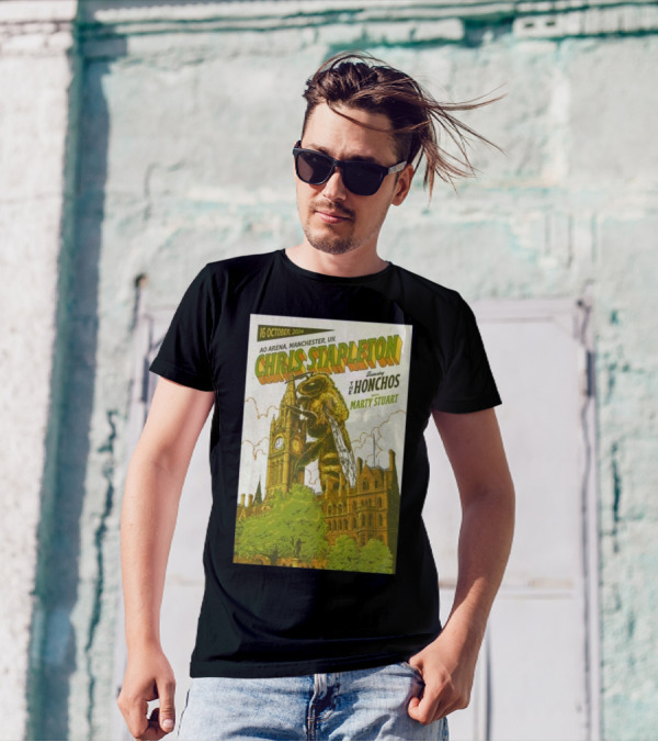 16 October 2024 Chris Stapleton Featuring The Honchos Marty Stuart AO Arena Manchester UK T-Shirt