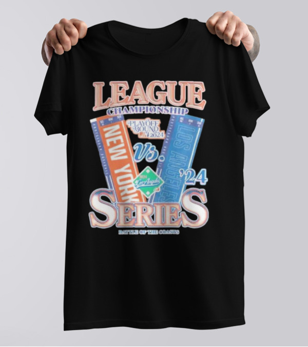 League Championship 2024 Playoff Bound New York Vs Los Angeles Series Battle Of The Coasts T-Shirt