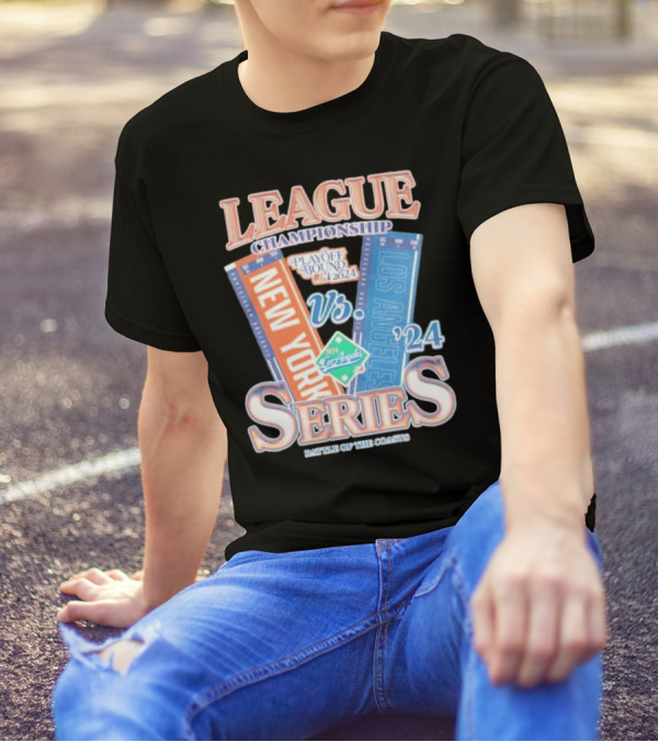 League Championship 2024 Playoff Bound New York Vs Los Angeles Series Battle Of The Coasts T-Shirt