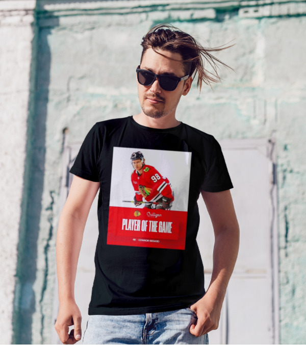 Connor Bedard 98 Chicago Blackhawks Player Of The Game T-Shirt