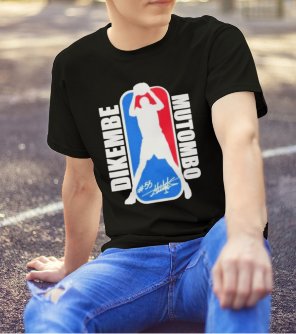 Dikembe Mutombo #55 Signature NBA T-Shirt