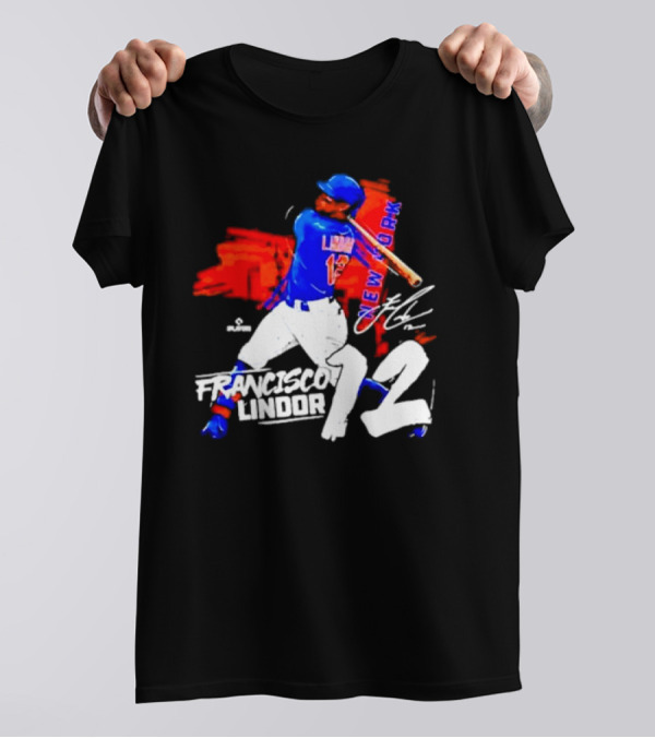 FRANCISCO LINDOR NEW YORK METS NUMBER 12 SIGNATURE HIT T-Shirt