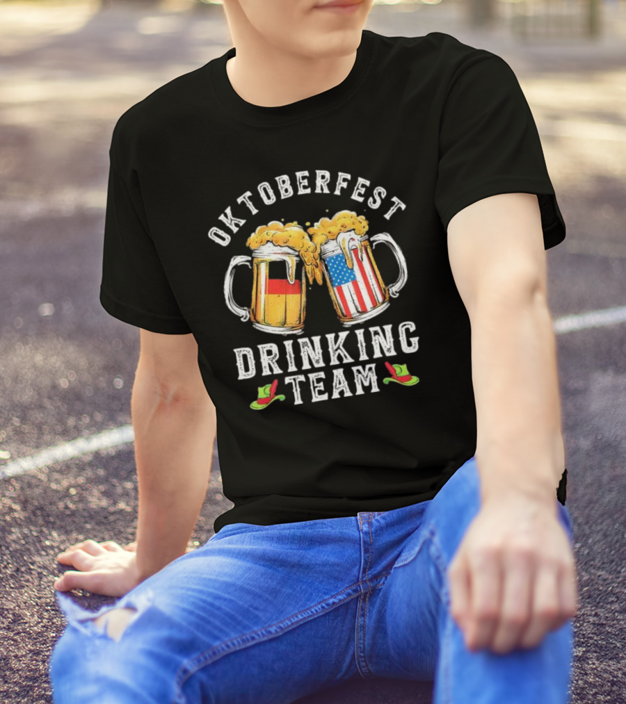 Oktoberfest Drinking Team Germany US Beer Mugs T-Shirt