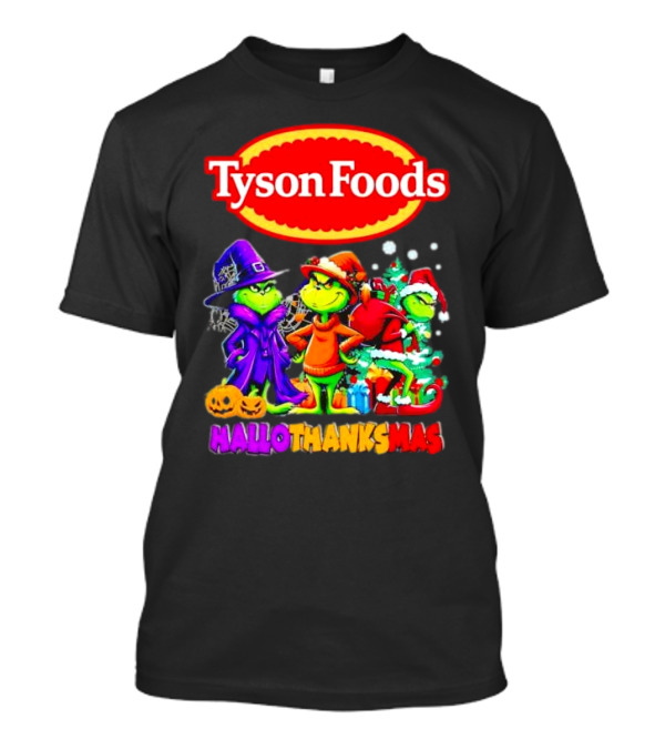 Tyson Foods Grinch Hallothanksmas Halloween Thanksgiving Christmas T-Shirt
