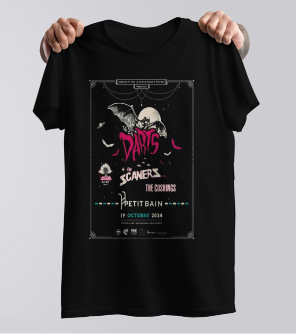 The Darts The Scaners The Cushings October 19 2024 Petit Bain Paris France Concert T-Shirt