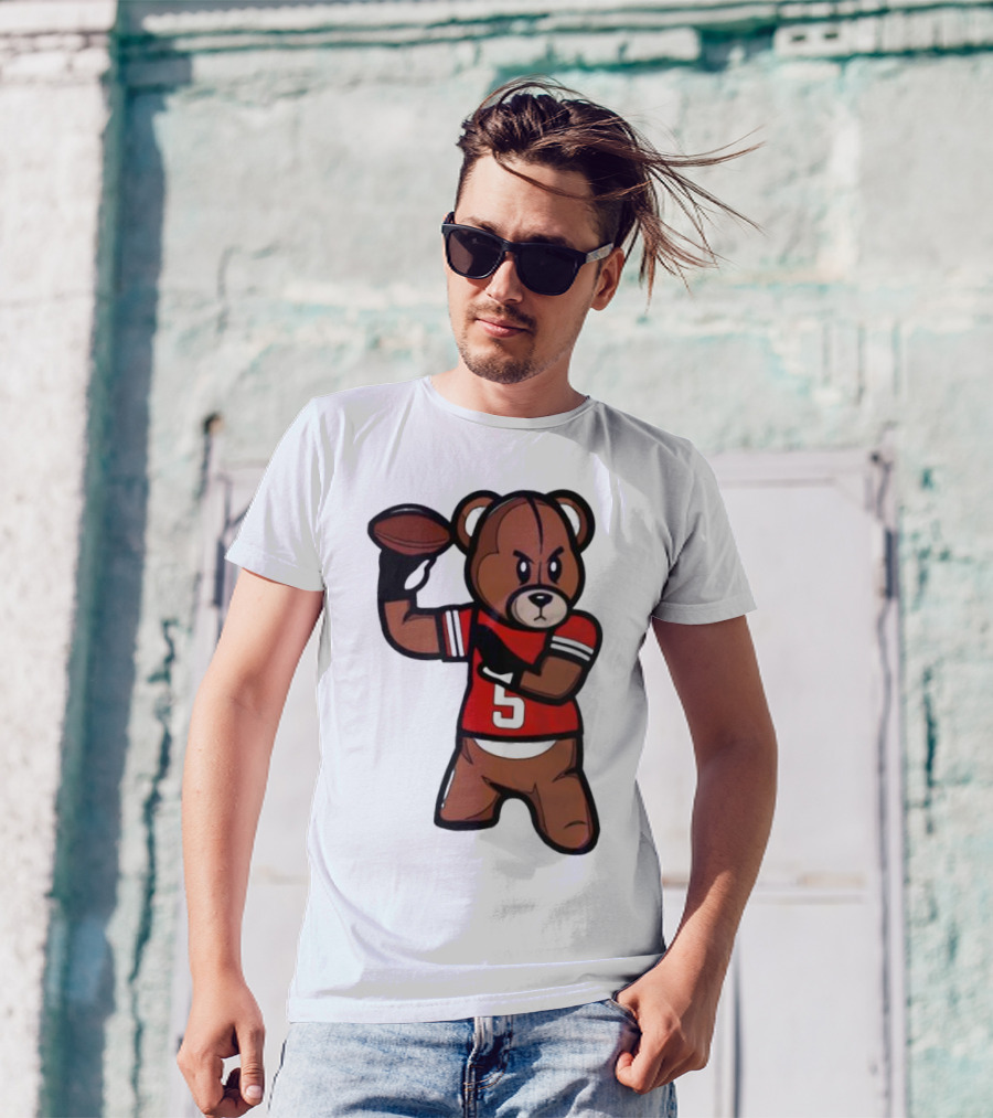 Louisville Teddy Bear Football Player Cartoon T-Shirt