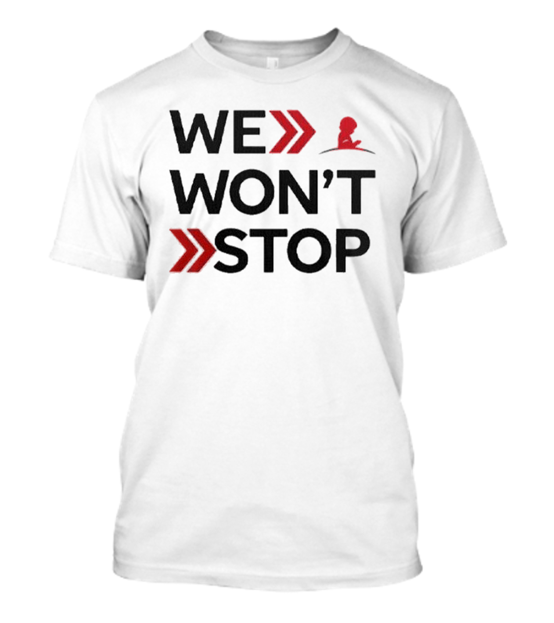 South Carolina Gamecocks 2024 We Won’t Stop Bold Motivational Statement With Dynamic Arrows T-Shirt