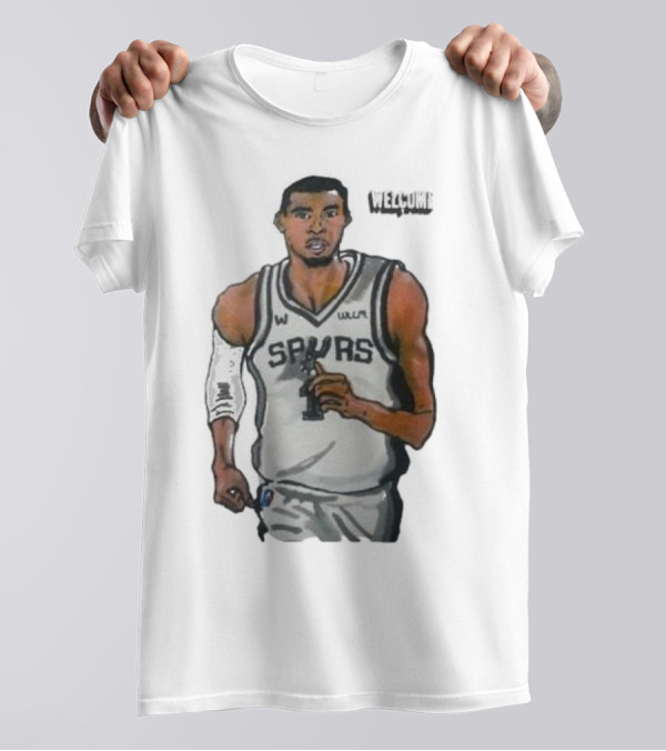 Victor Wembanyama Spurs Welcome Cartoon Player T-Shirt