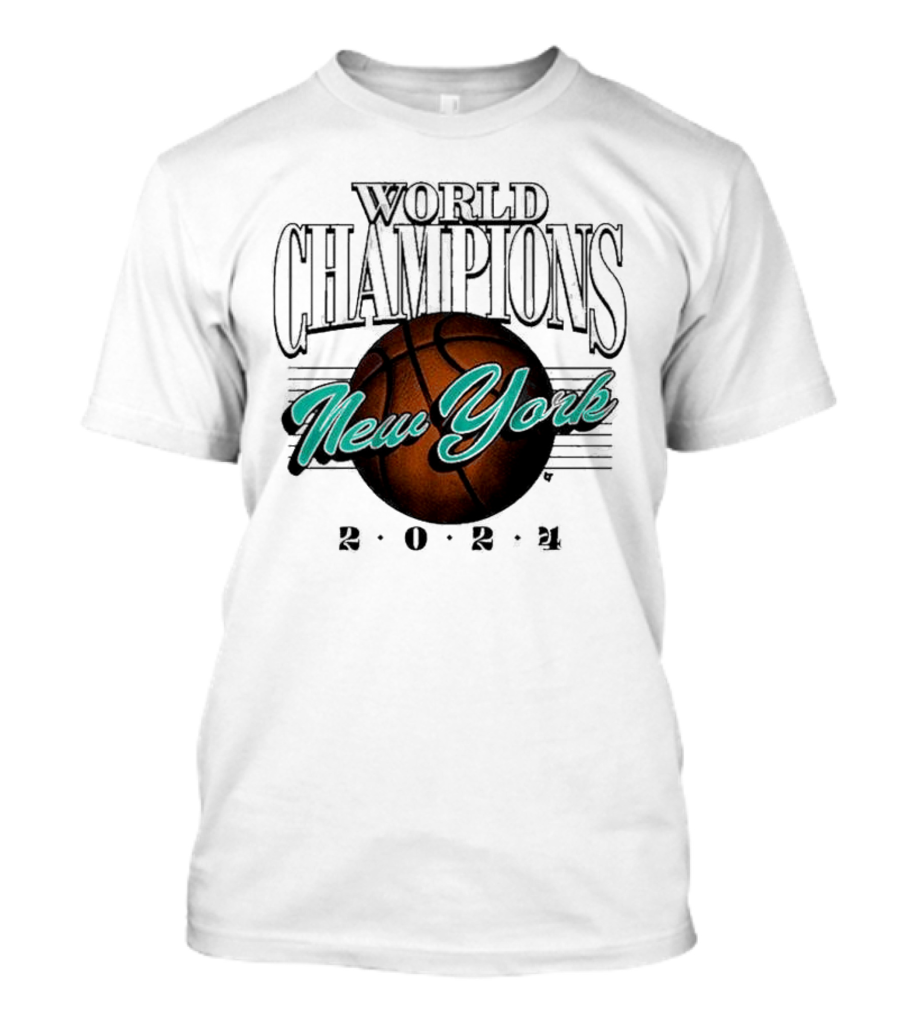 World Champions New York 2024 Basketball T-Shirt