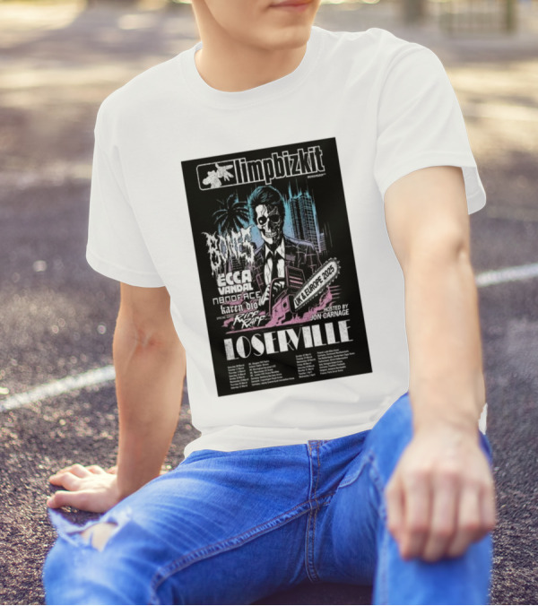 Limp Bizkit Loserville Tour Featuring Bones And Ecca Vandal UK And Europe 2025 T-Shirt