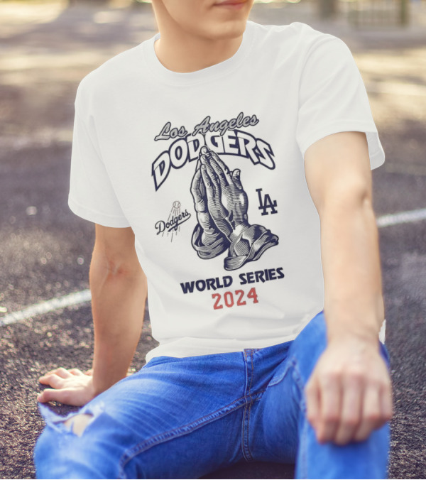 Los Angeles Dodgers Praying Hands 2024 World Series T-Shirt