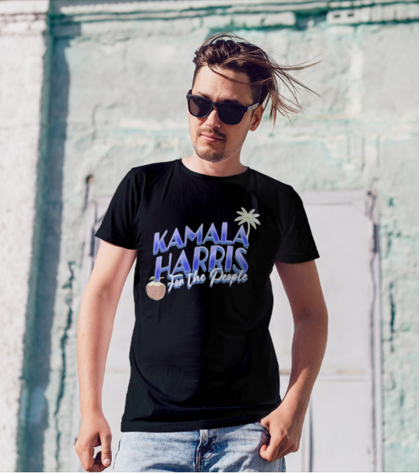 Kamala Harris For The People Coconut And Palm Tree T-Shirt