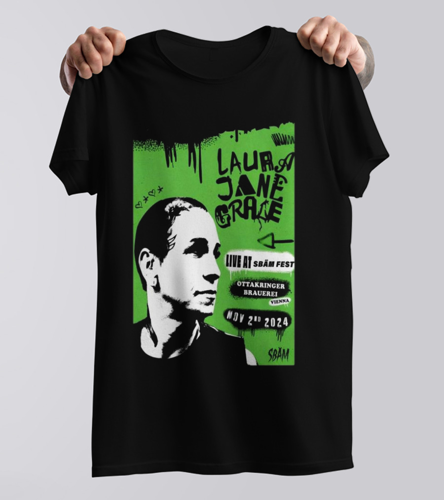 Laura Jane Grace Live At SBÄM Fest Ottakringer Brauerei Vienna Nov 2 T-Shirt