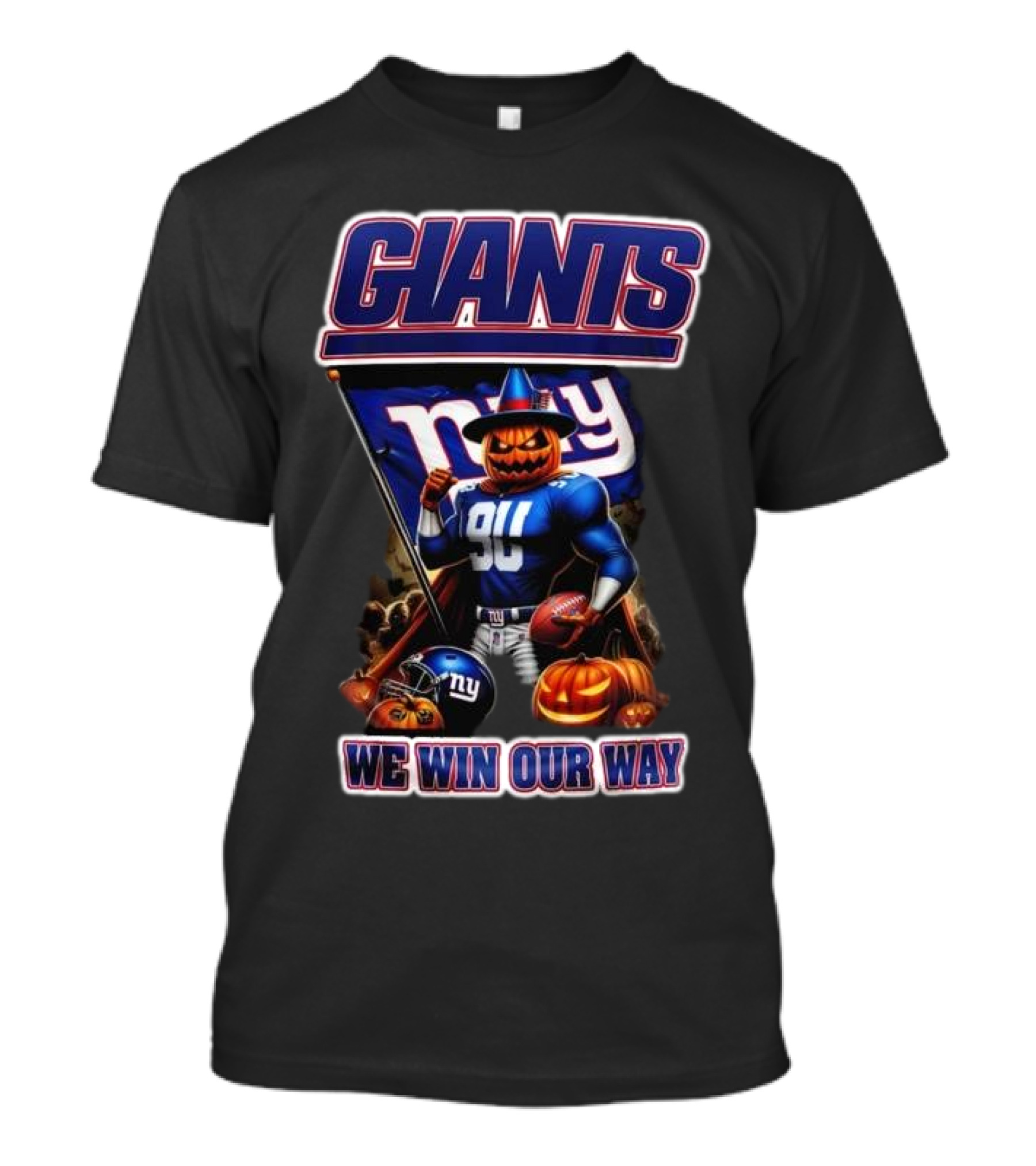 Giants Halloween Big Blue Wrecking Crew We Win Our Way T-Shirt