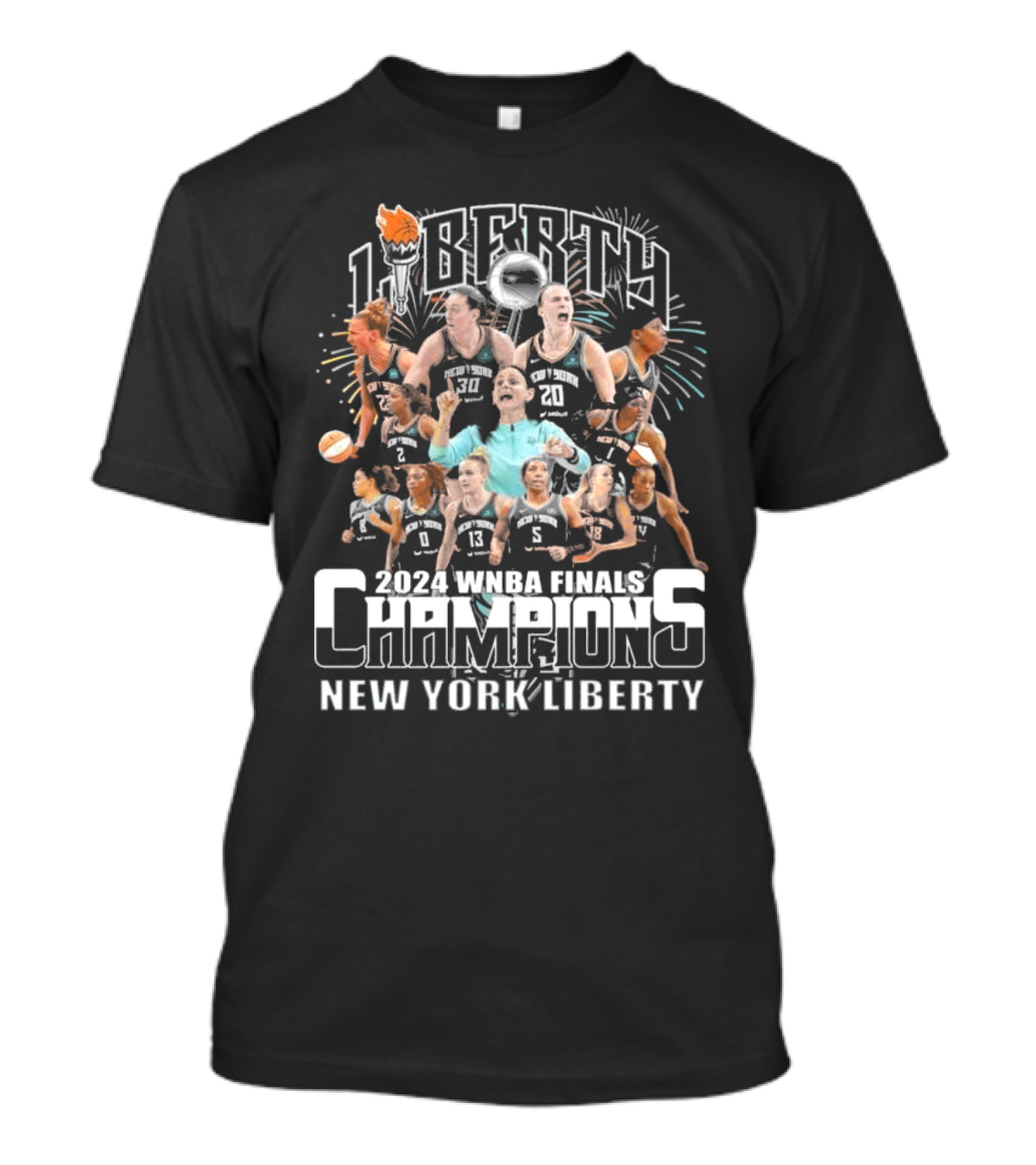 New York Liberty 2024 WNBA Finals Champions Team T-Shirt