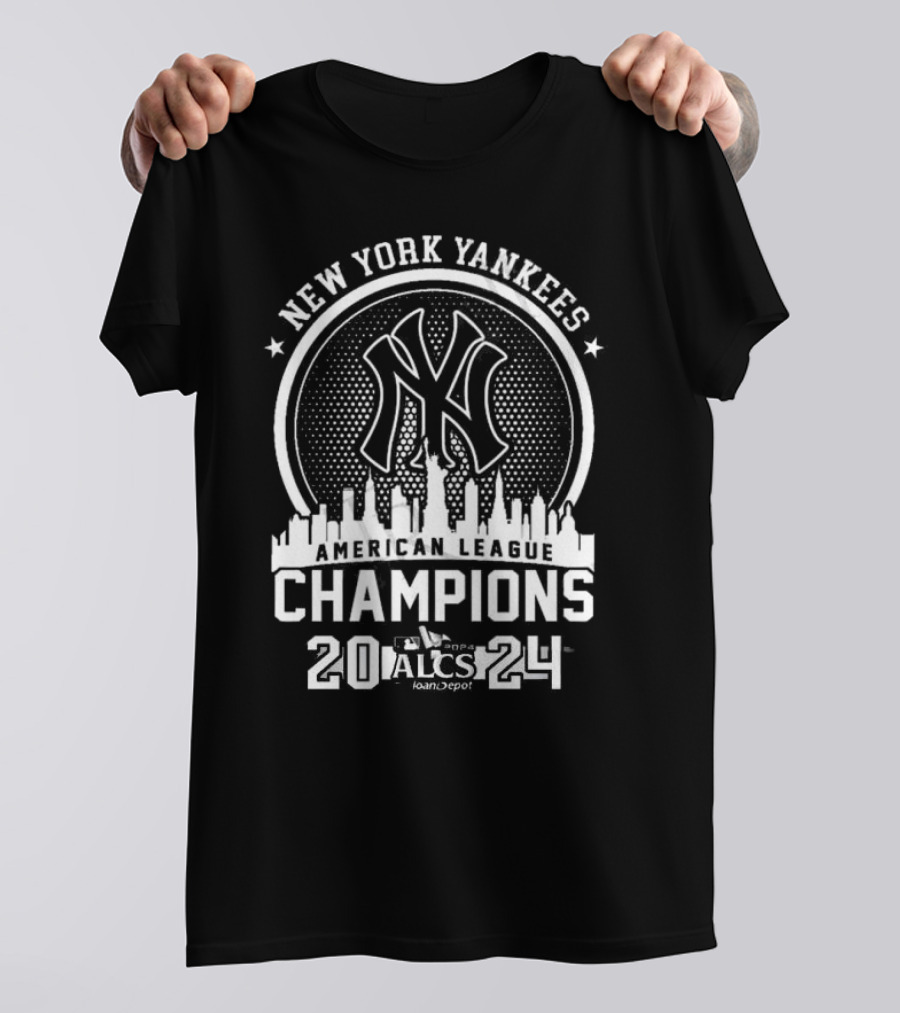 New York Yankees 2024 American League Champions ALCS Skyline T-Shirt