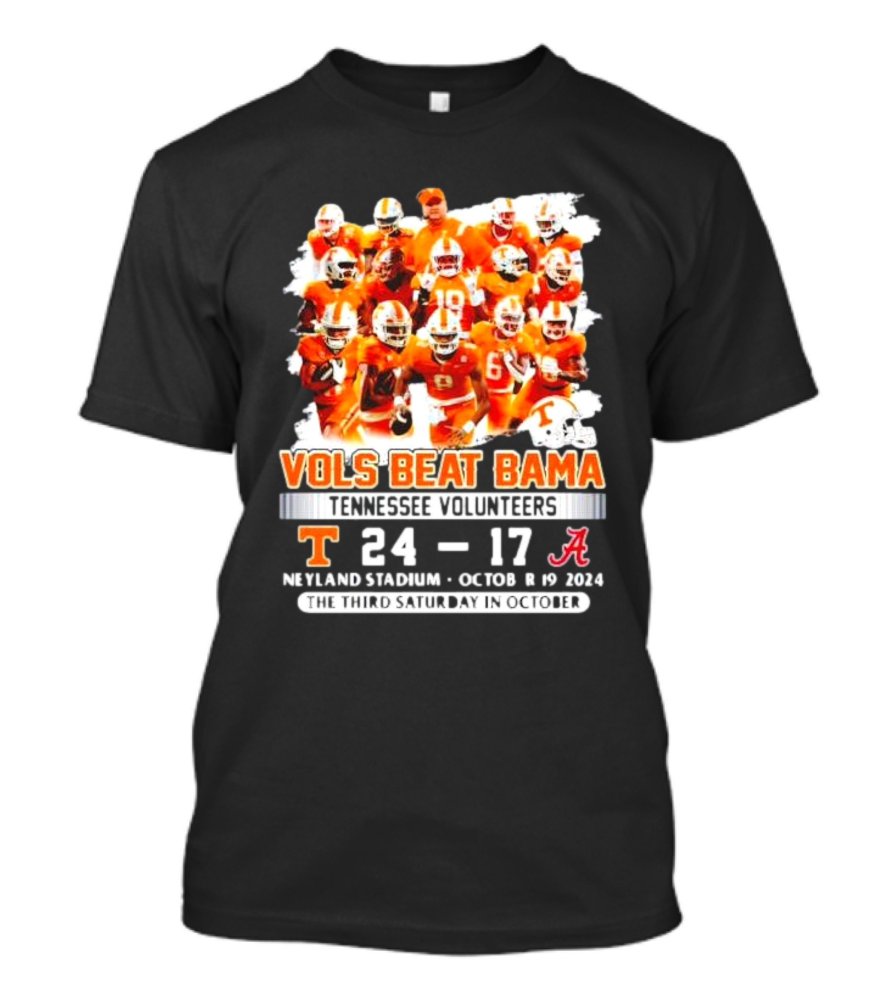 Vols Beat Bama Tennessee Volunteers 24-17 Neyland Stadium October 19 2024 The Third Saturday In October T-Shirt