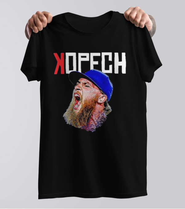 Michael Kopech Scream Yelling Illustration Blue Cap T-Shirt
