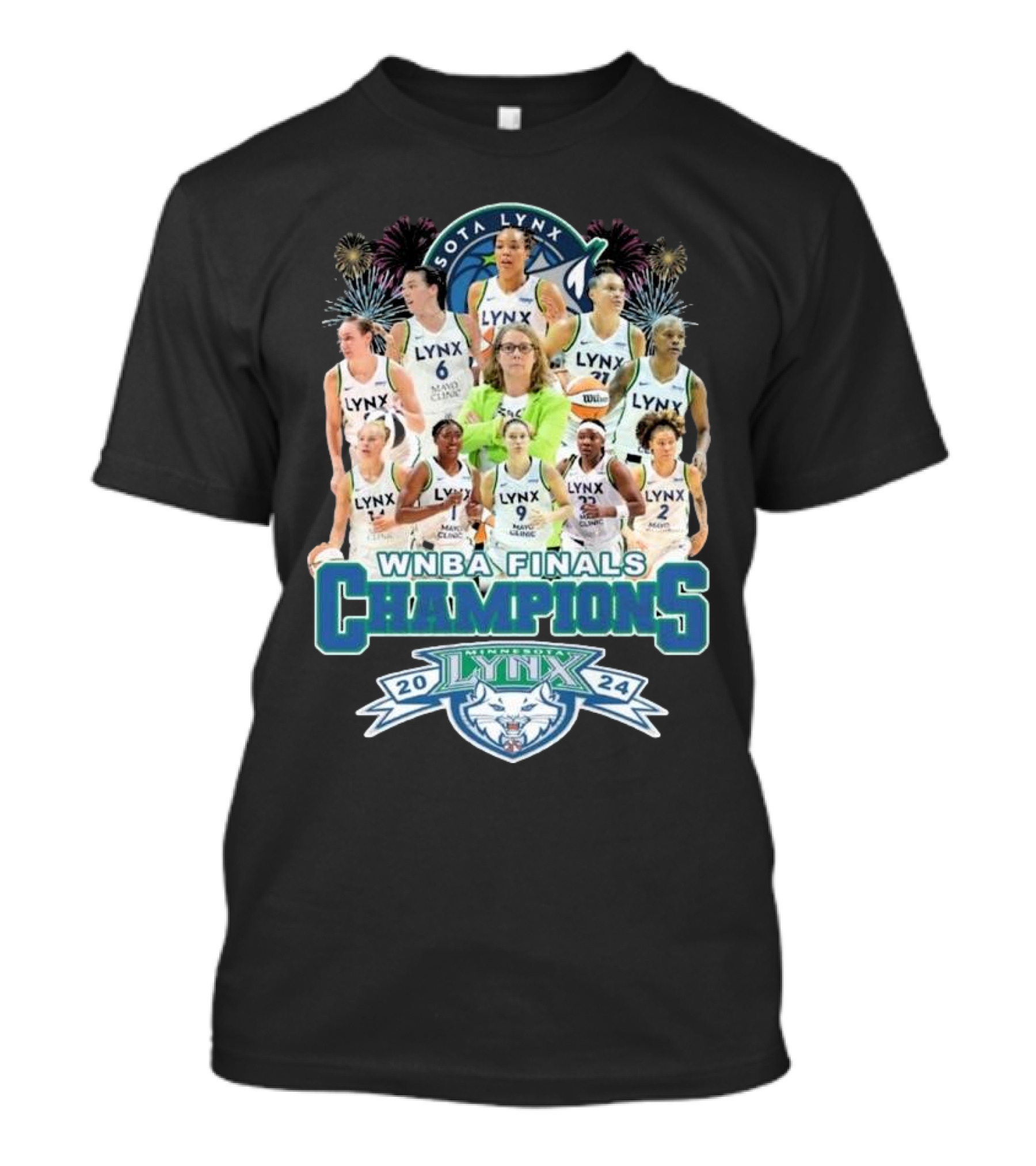 WNBA Finals Champions 2024 Minnesota Lynx Team Players T-Shirt