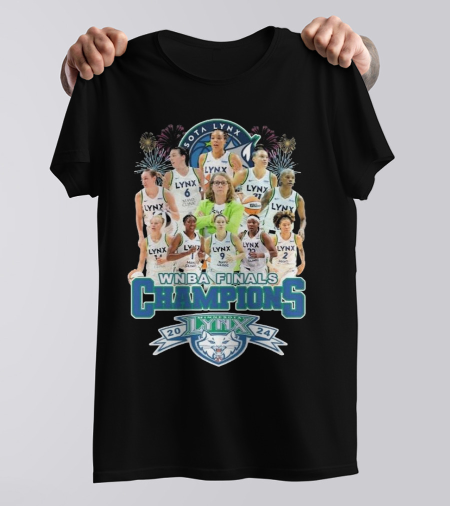 WNBA Finals Champions 2024 Minnesota Lynx Team Players T-Shirt